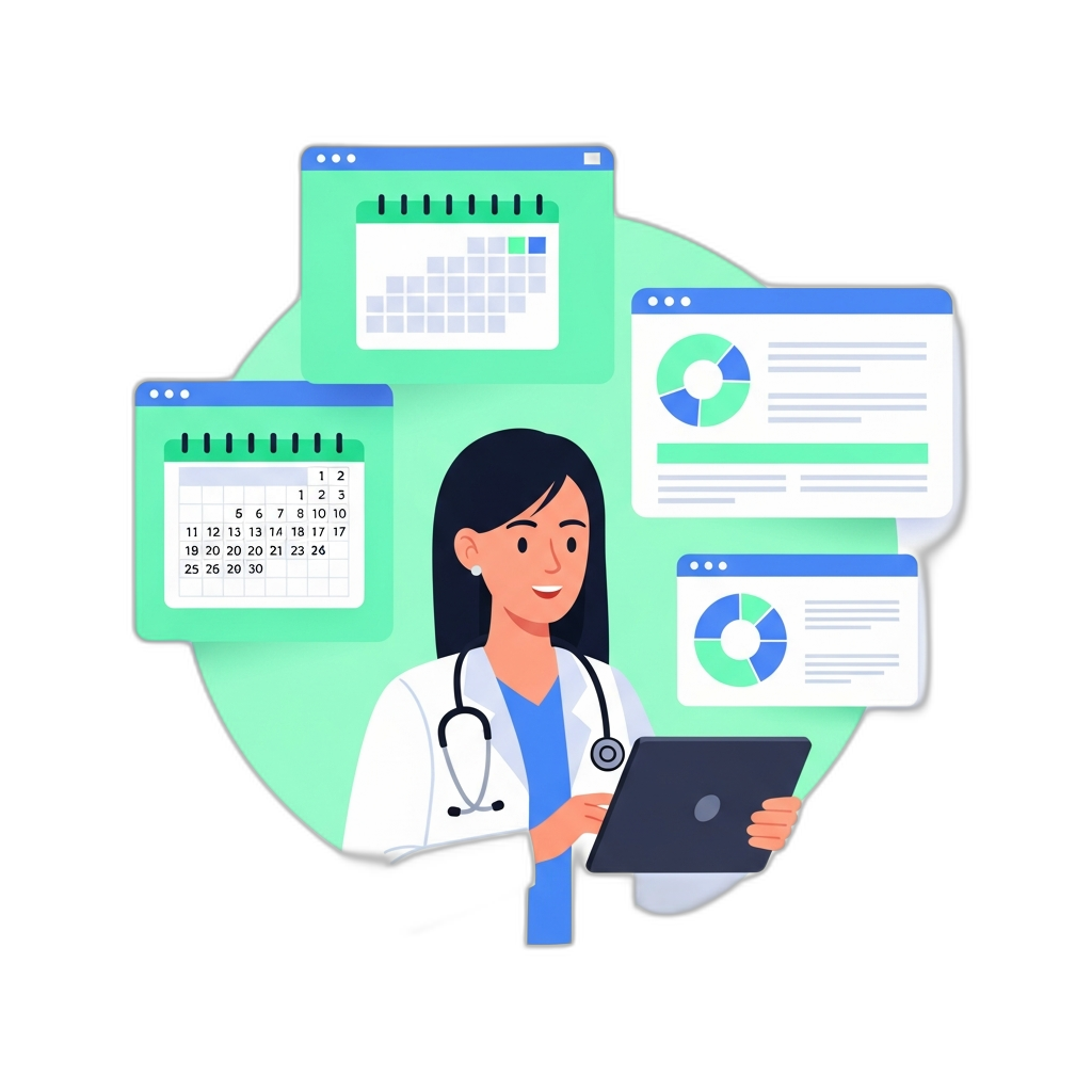 Profissional de saúde usando o CliniTag